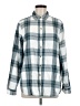 Jachs Girlfriend Plaid Blue Long Sleeve Button-Down Shirt Size M - photo 1