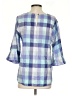 Bobeau 100% Cotton Blue 3/4 Sleeve Blouse Size S - photo 2