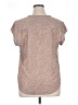 Fun2Fun 100% Polyester Animal Print Brown Short Sleeve Blouse Size XL - photo 2
