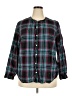 Old Navy 100% Cotton Plaid Black Long Sleeve Button-Down Shirt Size XXL - photo 1