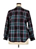 Old Navy 100% Cotton Plaid Black Long Sleeve Button-Down Shirt Size XXL - photo 2