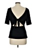 Venus Black Short Sleeve Top Size L - photo 2