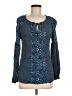 Robert Louis 100% Rayon Blue Long Sleeve Blouse Size M - photo 1