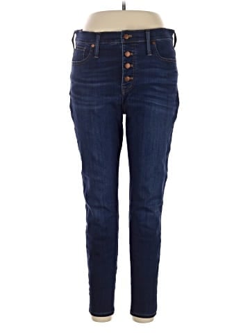 Madewell 9" Mid-Rise Skinny Jeans in Julie Wash: Button-Front TENCEL&trade; Denim Edition (view 1)