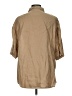 Eberjey 100% Linen Tan 3/4 Sleeve Button-Down Shirt Size L - photo 2