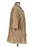 Eberjey 100% Linen Tan 3/4 Sleeve Button-Down Shirt Size L - photo 4