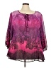 Avenue Studio 100% Polyester Purple 3/4 Sleeve Blouse Size 28 - photo 1