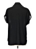 Pleione 100% Polyester Black Short Sleeve Blouse Size L - photo 2