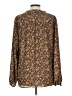 Ann Taylor LOFT 100% Polyester Floral Brown Long Sleeve Blouse Size L - photo 2
