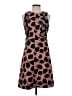 Ann Taylor 100% Polyester Hearts Brown Cocktail Dress Size 4 - photo 1