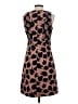Ann Taylor 100% Polyester Hearts Brown Cocktail Dress Size 4 - photo 2