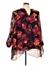 Catherines 100% Polyester Floral Purple 3/4 Sleeve Blouse Size 3X - photo 1