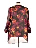 Catherines 100% Polyester Floral Purple 3/4 Sleeve Blouse Size 3X - photo 2