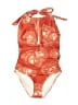 EOMENIE Paisley Orange Two Piece Swimsuit Size M - photo 1