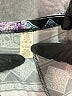 Pink Rose Print Purple Leggings Size L - photo 7