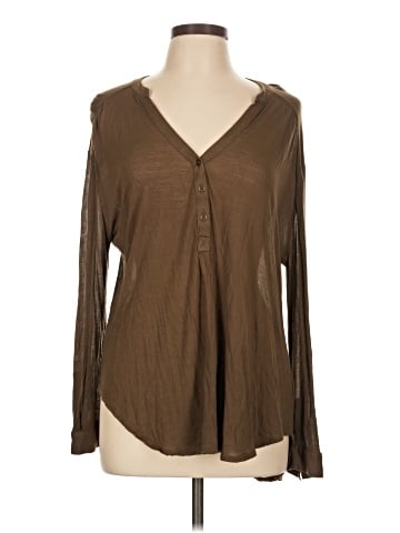 Maison Jules Long Sleeve Henley (view 1)