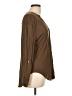 Maison Jules 100% Modal Brown Long Sleeve Henley Size L - photo 4