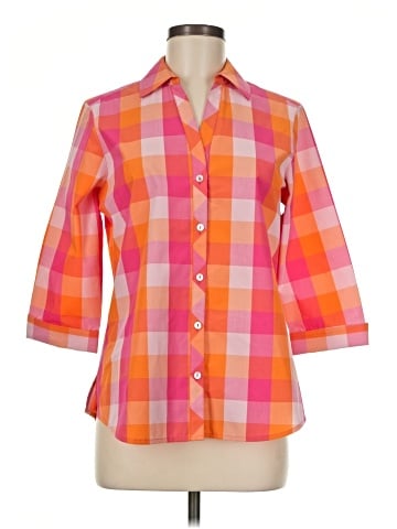 Foxcroft 3/4 Sleeve Button-Down Shirt (view 1)