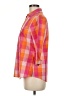 Foxcroft Checkered-gingham Orange 3/4 Sleeve Button-Down Shirt Size 6 - photo 5