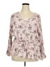 Maurices 100% Rayon Pink 3/4 Sleeve Blouse Size 20 (2) - photo 1