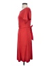 Ann Taylor 100% Polyester Solid Red Casual Dress Size 2 - photo 5