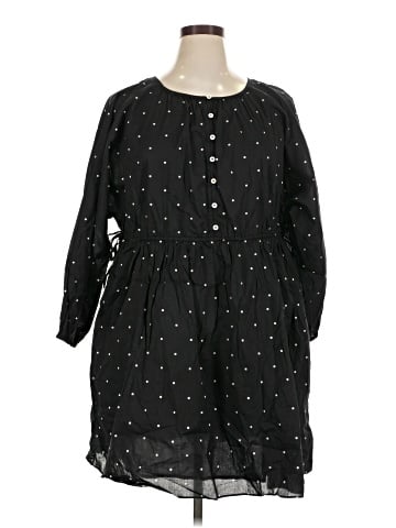 Madewell Button-Front Tie-Waist Mini Dress in Square Spot (view 1)