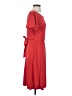 Ann Taylor 100% Polyester Solid Red Casual Dress Size 2 - photo 4
