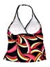 Caribbean Joe Print Black Swimsuit Top Size 14 - photo 2