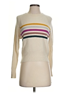 Madewell (Re)sponsible Cashmere Shrunken Sweatshirt in Placed Stripe