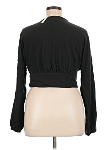 Madewell Deep-V Button-Front Crop Top (view 2)