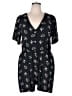 Madewell Floral Black Button-Front Day Romper in Daisies Size XL - photo 1
