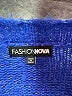 Fashion Nova Solid Blue Pullover Sweater Size XS - photo 7