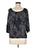 MICHAEL Michael Kors Blue 3/4 Sleeve Blouse Size M - photo 1