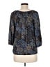 MICHAEL Michael Kors Blue 3/4 Sleeve Blouse Size M - photo 2