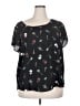 Torrid 100% Polyester Black Short Sleeve Blouse Size 2X Plus (2) - photo 1