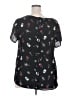 Torrid 100% Polyester Black Short Sleeve Blouse Size 2X Plus (2) - photo 2