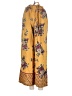 Angie 100% Rayon Print Yellow Casual Pants Size S - photo 1