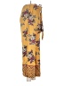 Angie 100% Rayon Print Yellow Casual Pants Size S - photo 4