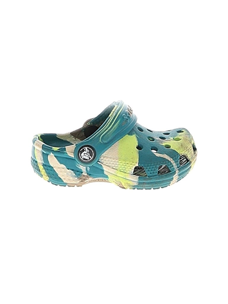 Pre-owned Crocs Kids' Clogs In Teal