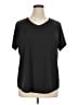 Tek Gear 100% Polyester Solid Black Active T-Shirt Size 1X - photo 1