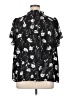 Monday Fun 100% Polyester Floral Black Short Sleeve Blouse Size 1X - photo 2