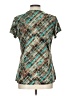 Brittany Black Teal Short Sleeve Blouse Size L - photo 2