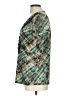 Brittany Black Teal Short Sleeve Blouse Size L - photo 5