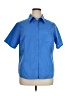 Basic Editions Blue Short Sleeve Button-Down Shirt Size 1X - photo 1