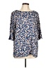J.Jill Blue 3/4 Sleeve Blouse Size Lg Petite - photo 1