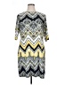 Studio One Chevron-herringbone Yellow Casual Dress Size XL - photo 1