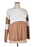 Francesca's Color Block Brown Long Sleeve T-Shirt Size XL - photo 1