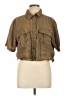 Darling Brown 3/4 Sleeve Button-Down Shirt Size L - photo 1