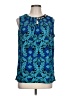 Roz & Ali 100% Polyester Blue Sleeveless Blouse Size L - photo 1