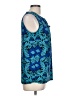 Roz & Ali 100% Polyester Blue Sleeveless Blouse Size L - photo 4